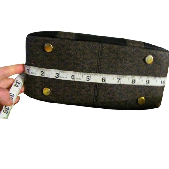 Michael Kors Black and Brown Satchel with Structured Design - Picture 8 of 13